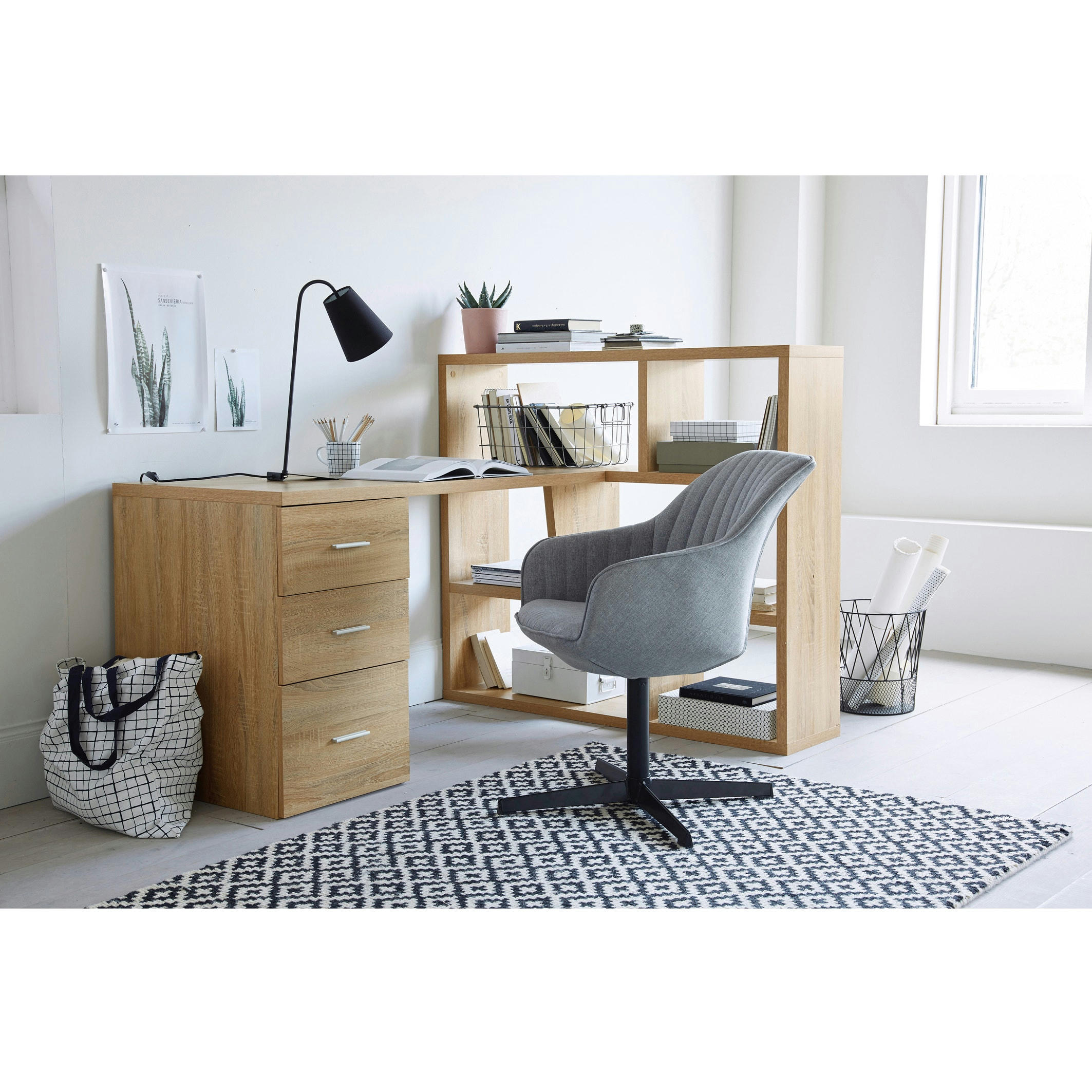 Bureau bibliothèque réversible Fénon