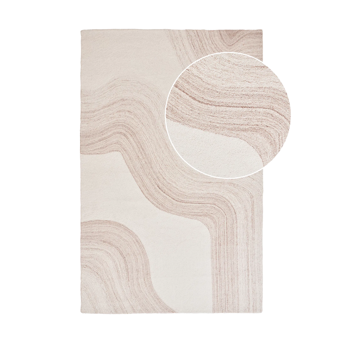 Artichok Caren Laagpolig vloerkleed - 230 x 200 cm - Beige