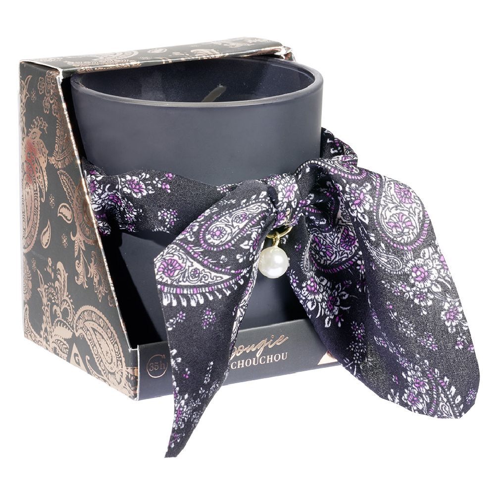 Coffret bougie   chouchou imprimé bandana