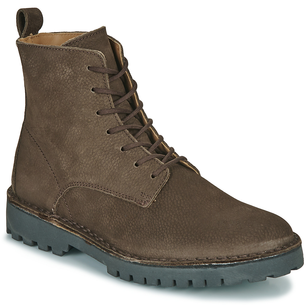 Selected - SLHRICKY NUBUCK LACE-UP BOOT B - Brown