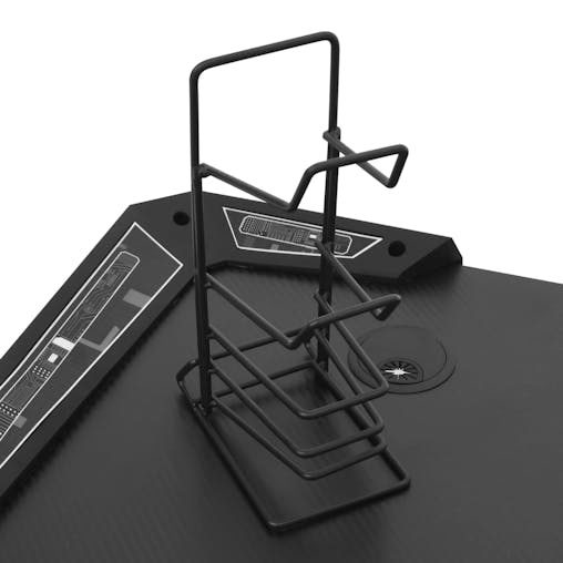 NNEVL Gaming Desk LED with Y Shape Black 90x60x75 cm