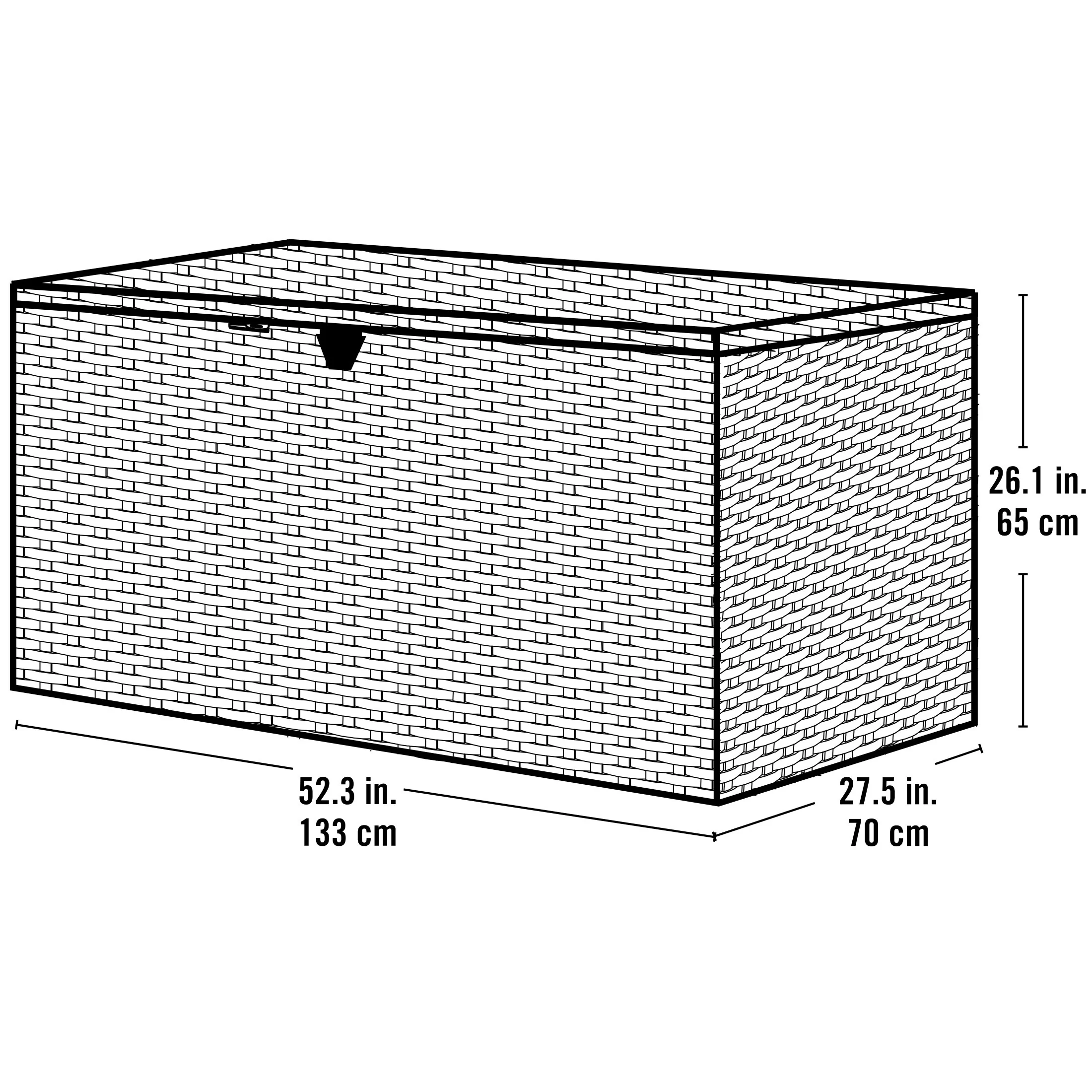Arrow Spacemaker Steel Deck Box - 4.4 x 2.3 x 2.2 ft