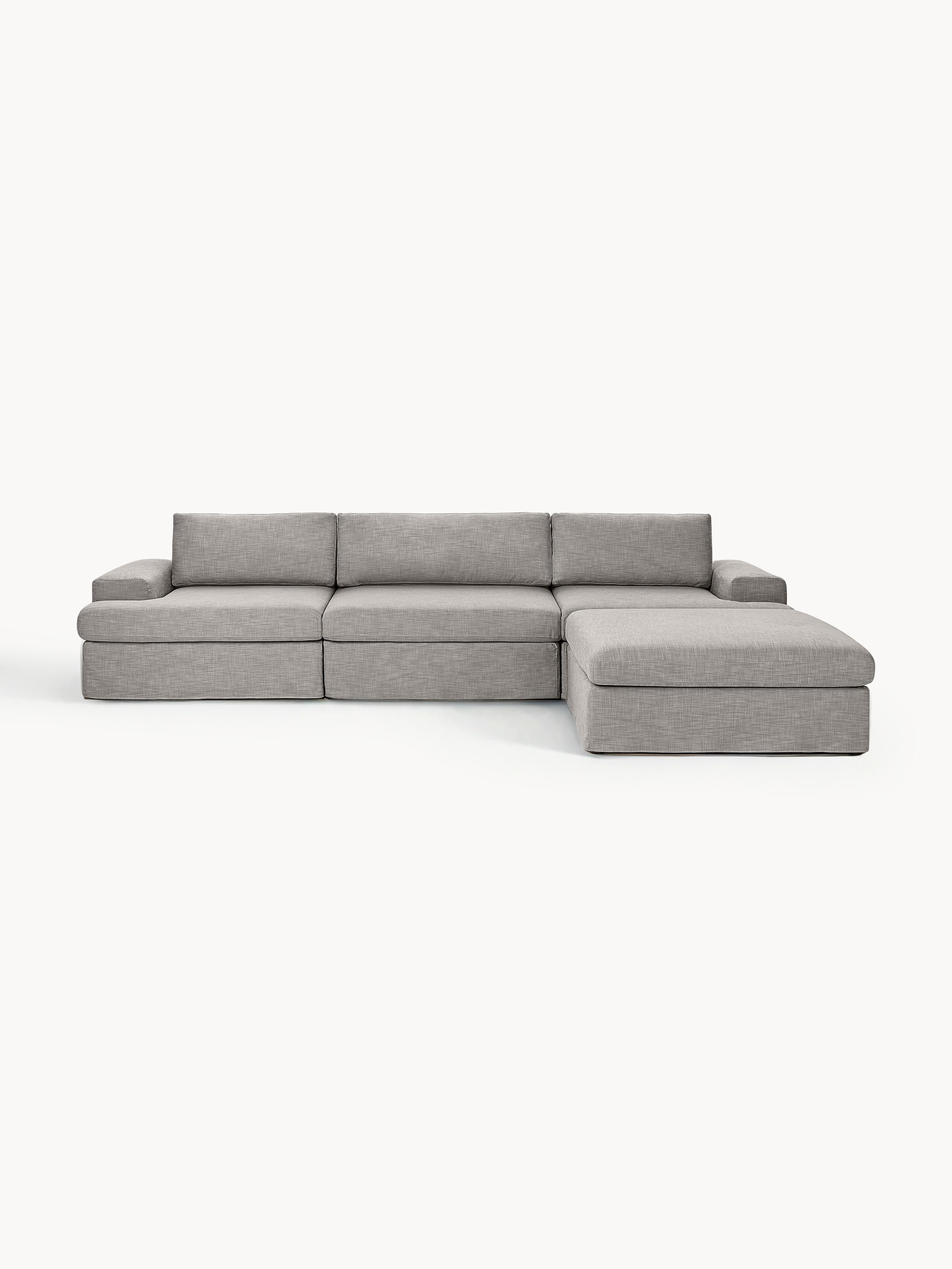 Modulares Sofa Russell (4-Sitzer) mit Hocker (links/rechts)