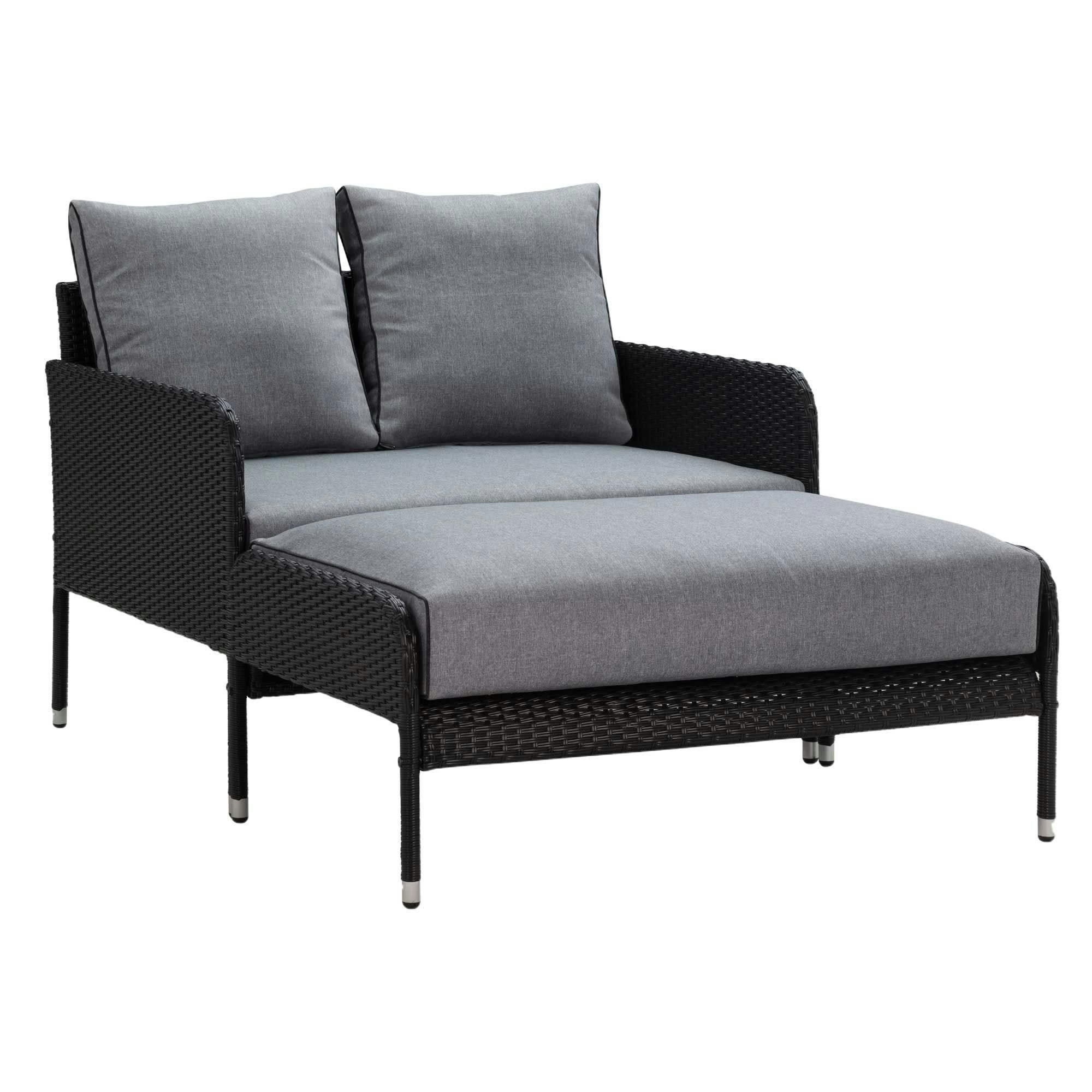 Patioflare Herman Aluminum Outdoor Patio/Pool Lounger Set w/ Cushions, 2-pc
