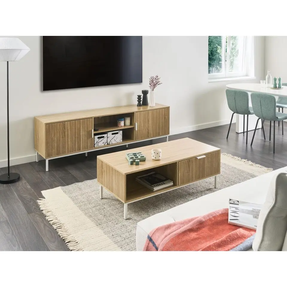 ROYALLA - TV-meubel - Lichtbruin - MDF