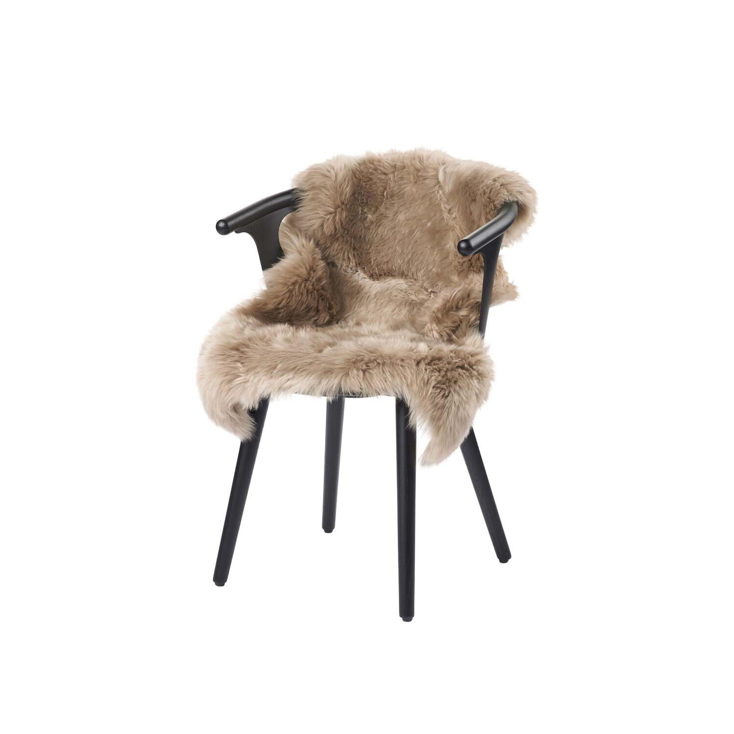Newzealandsk Premium langh&aring;ret lammeskind, taupe