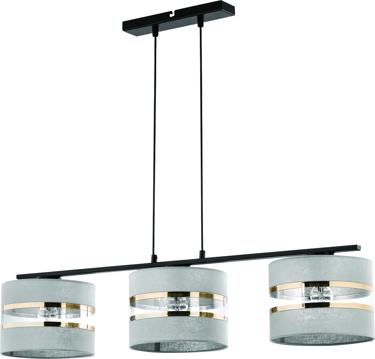 Lampa wisząca czarno-szara Sara 3xE27x15W wym: 80x86x20 cm Sigma Lighting