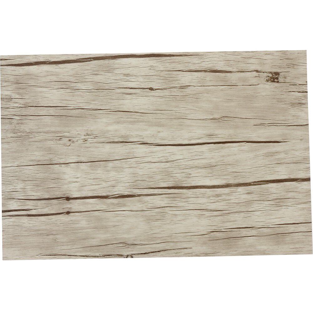 Set de table rectangulaire plastique effet bois gris clair