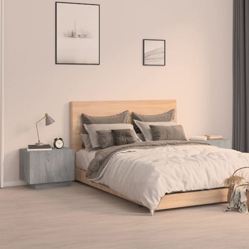 NNEVL Bedside Cabinet Grey Sonoma 100x35x40 cm Engineered Wood