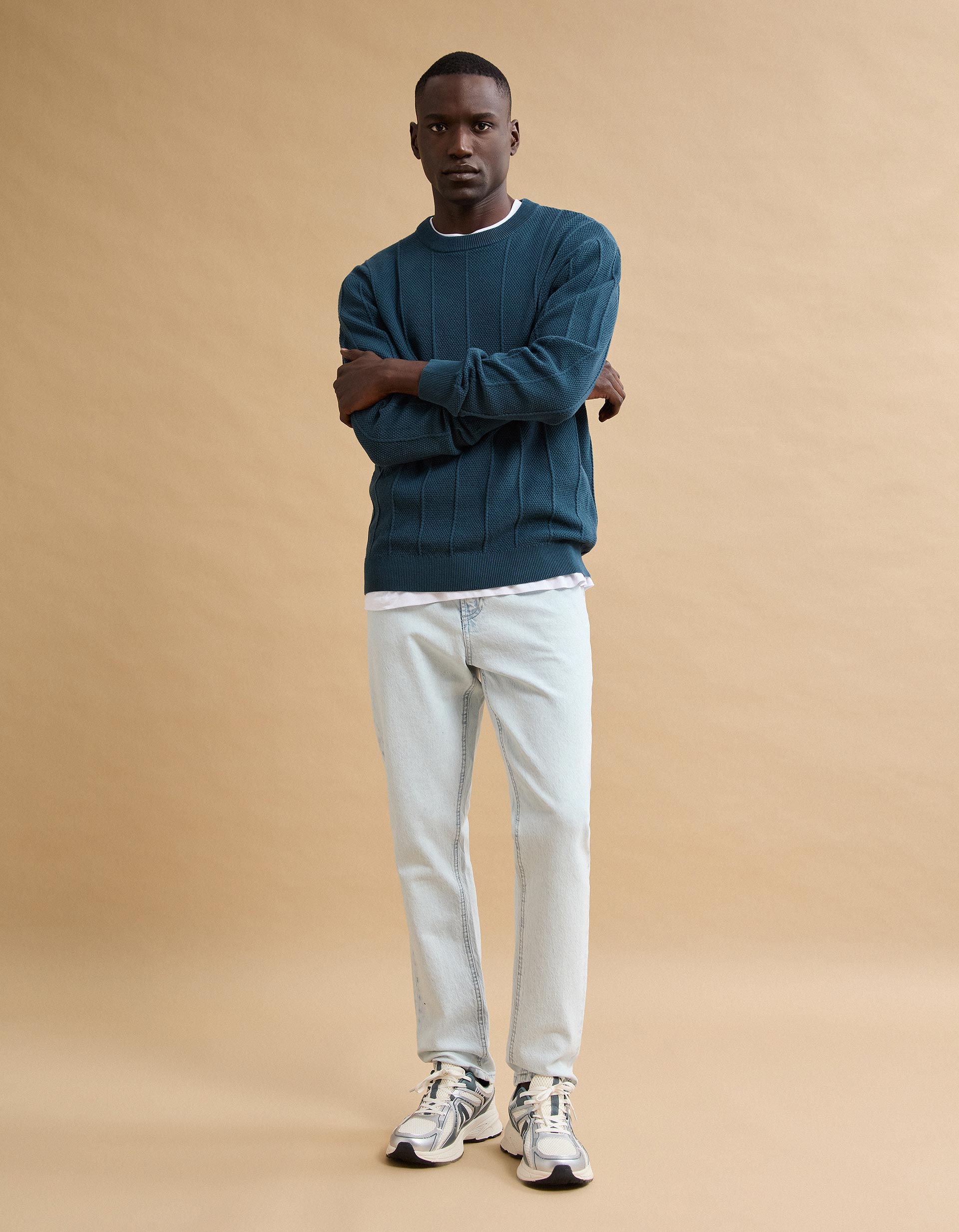 Jeans 'Slim Fit', Homem, Azul Claro