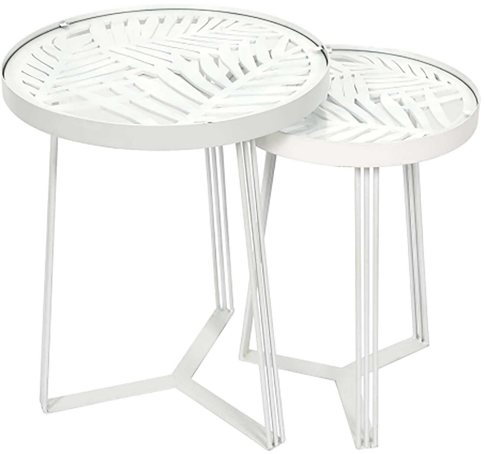 WILD - Set de 2 tables gigognes blanc
