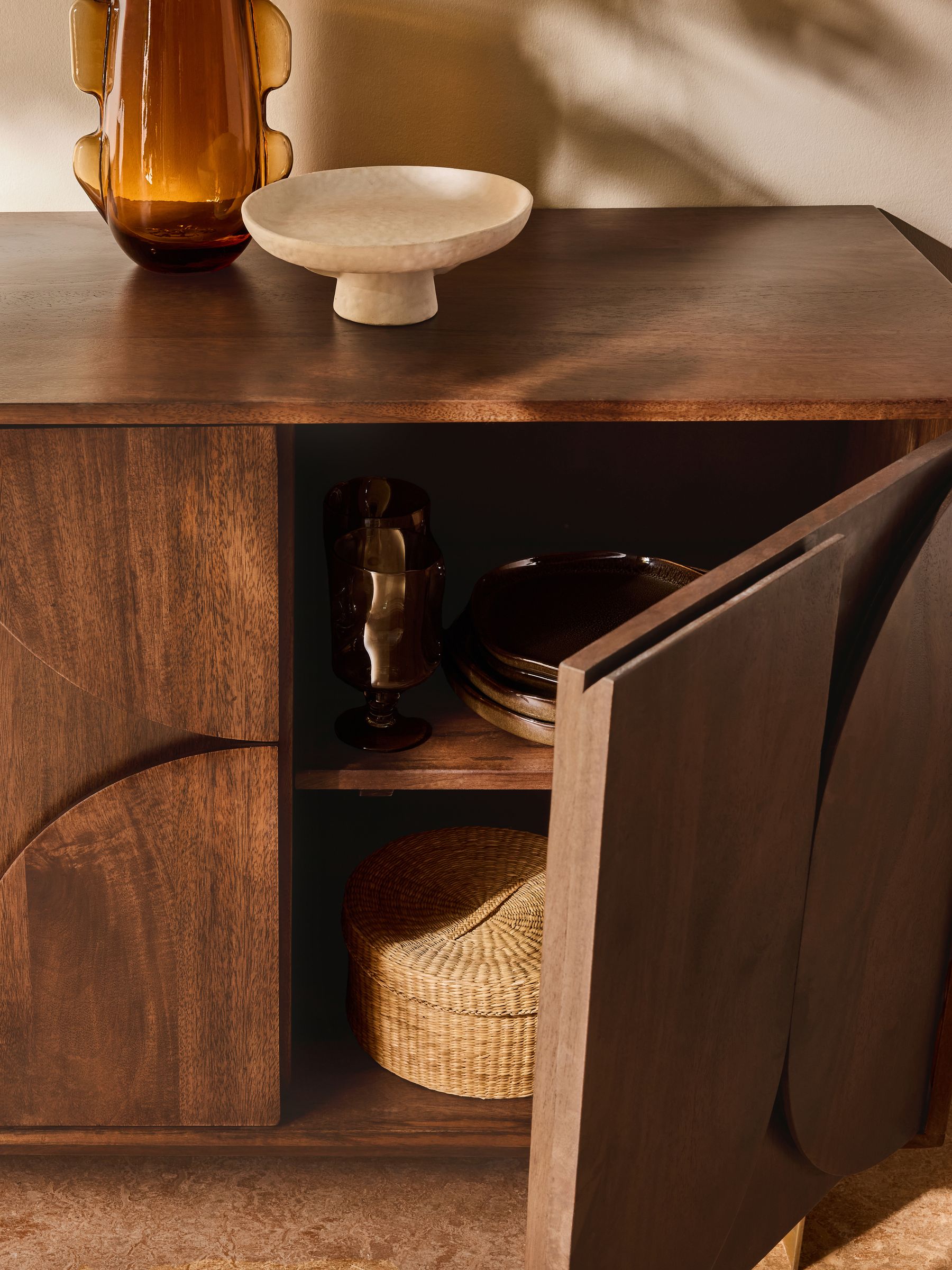Keala Large Sideboard in Dark Mango Wood