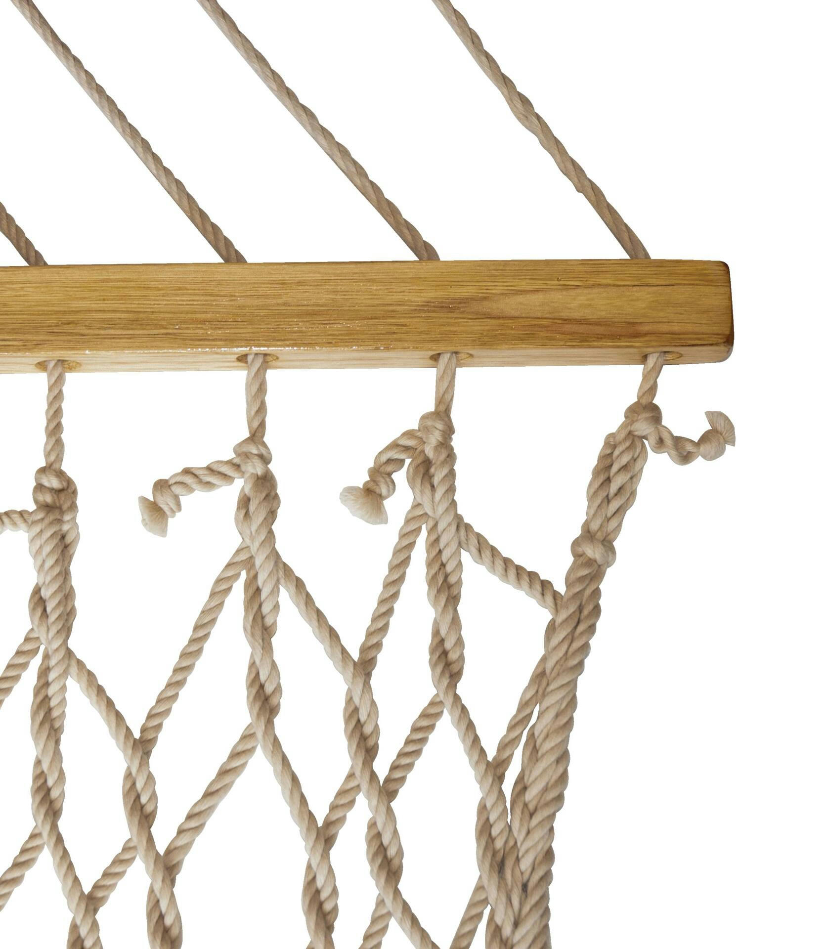 Bliss Hammocks Cotton Rope Hammock w/ Spreader Bar, for Patio/Backyard, 60-in