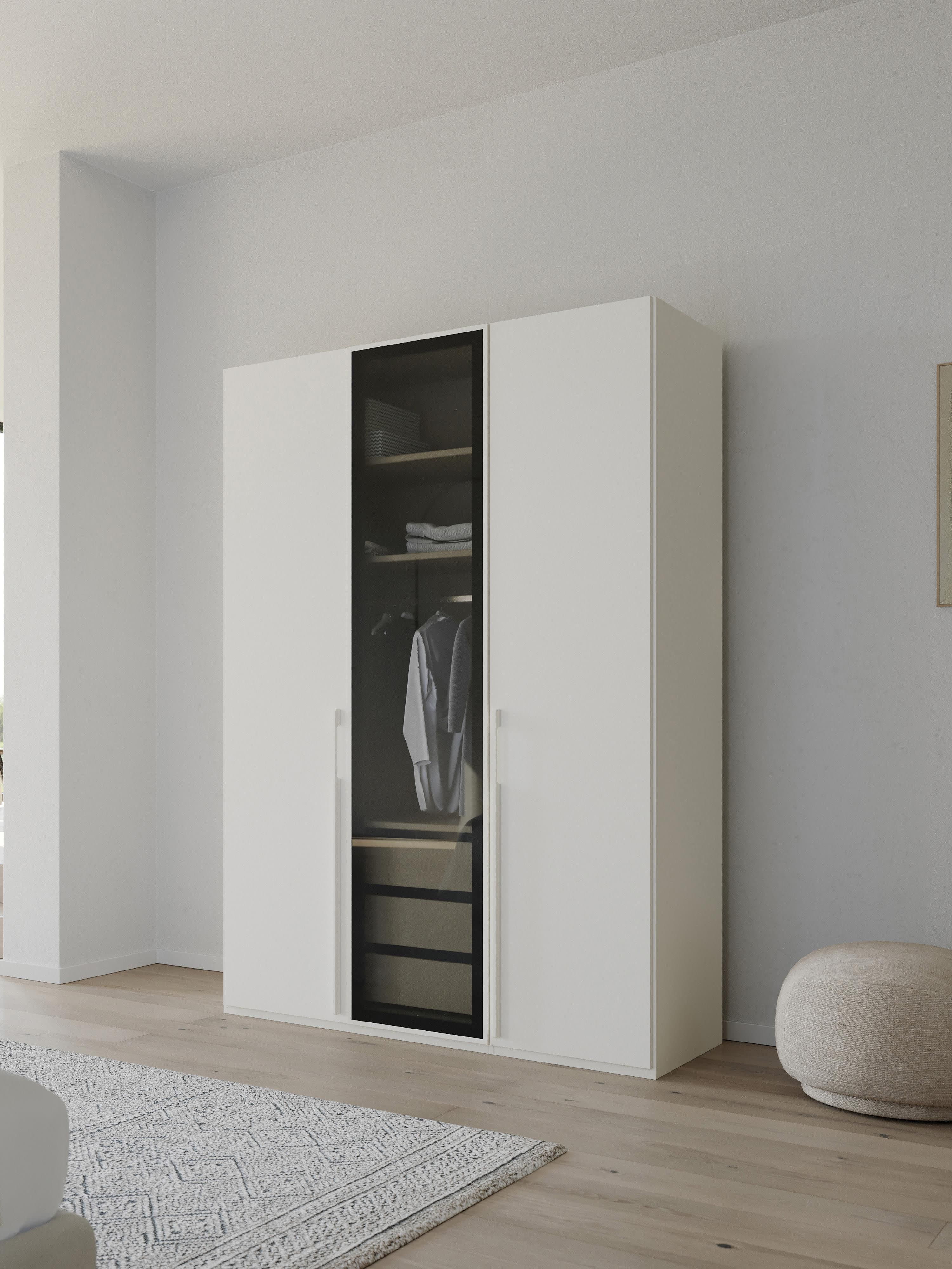 Drehtürenschrank Soriso mit beleuchteten Glastüren