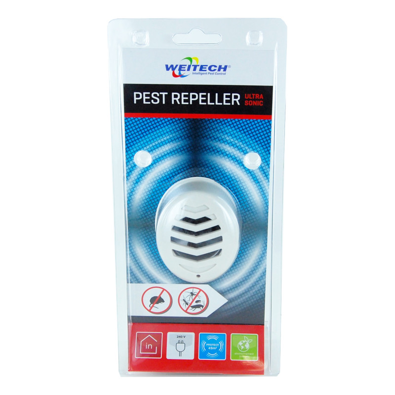 Répulsif électronique à ultrasons Pest Repeller Ultrasonic 45 m² WEITECH