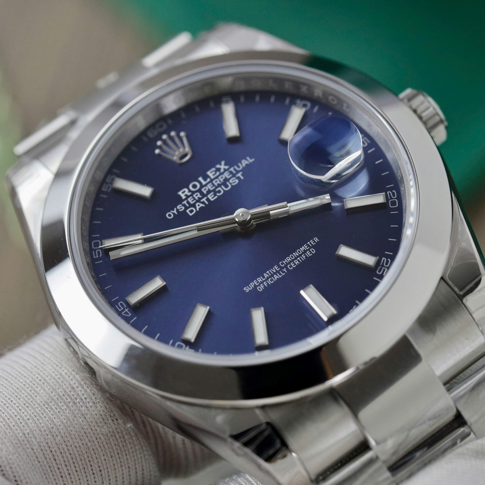 Rolex Datejust 126300 904L Steel Blue Dial 41mm Oyster Super Clone