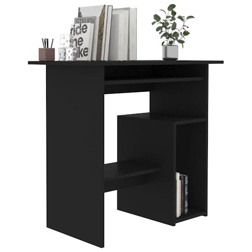 NNEVL Desk Black 80x45x74 cm Chipboard