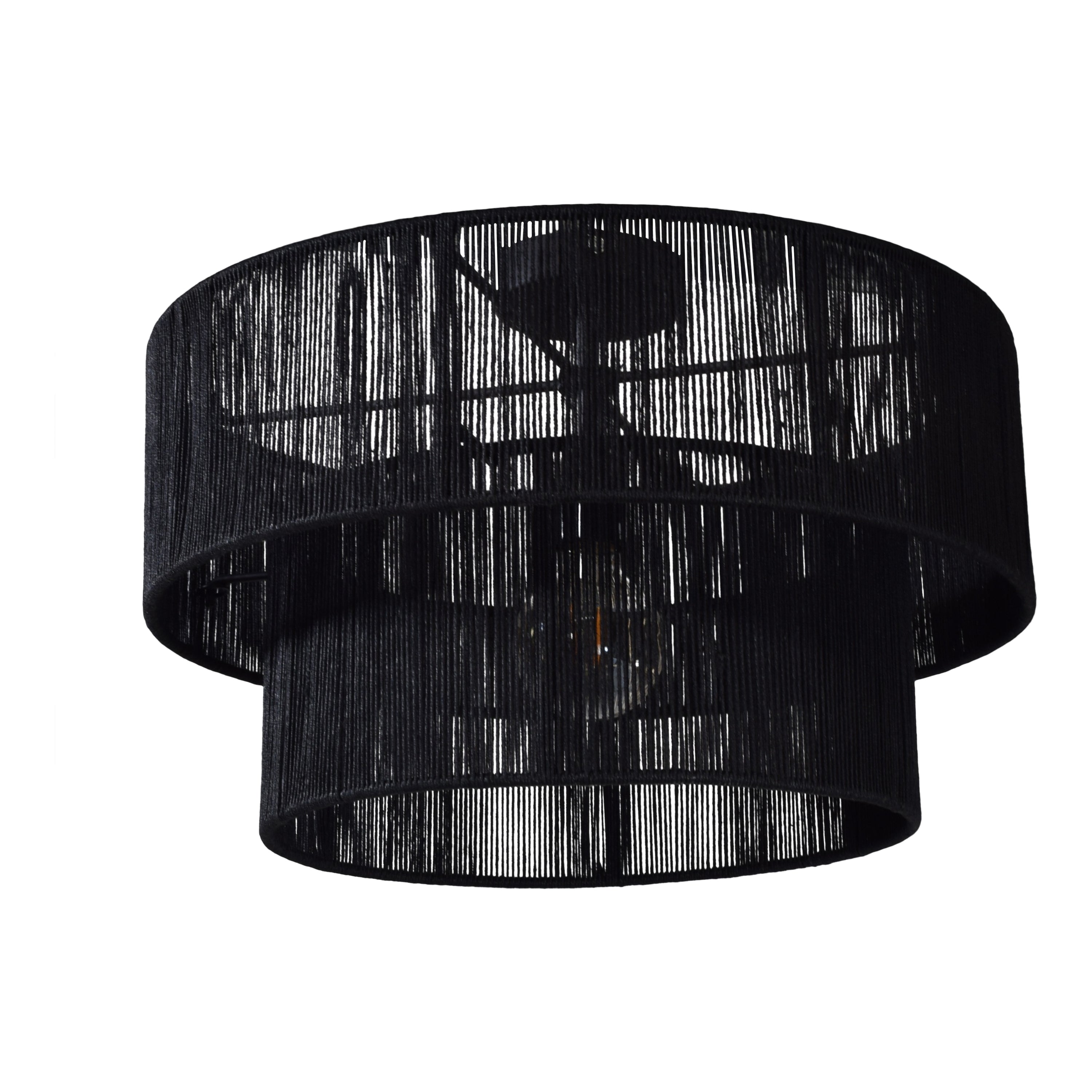 Urban Interiors - Plafondlamp - Diro zwart Jute - Ø45