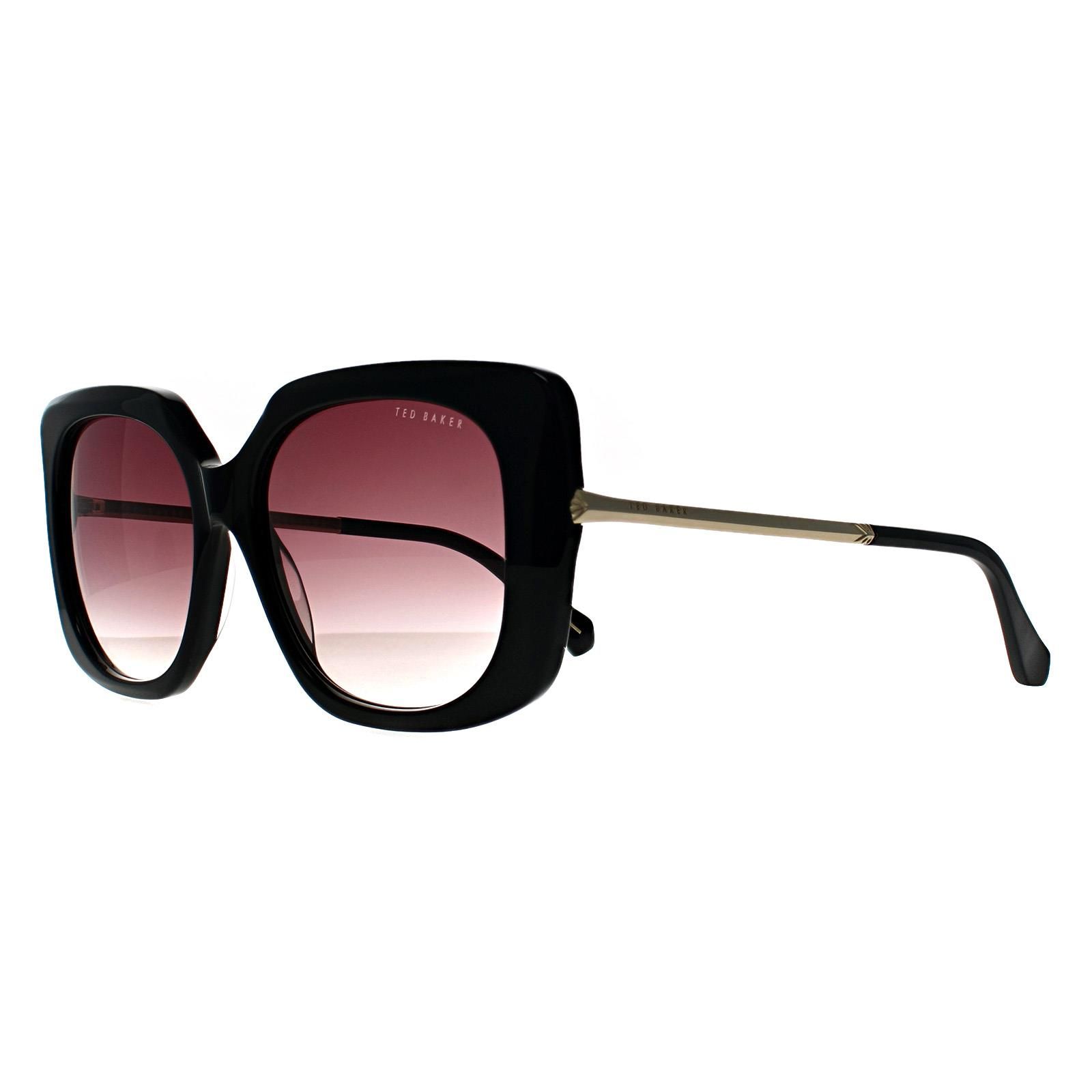 Ted Baker Square Gloss Black Brown Gradient TB1732 Heather