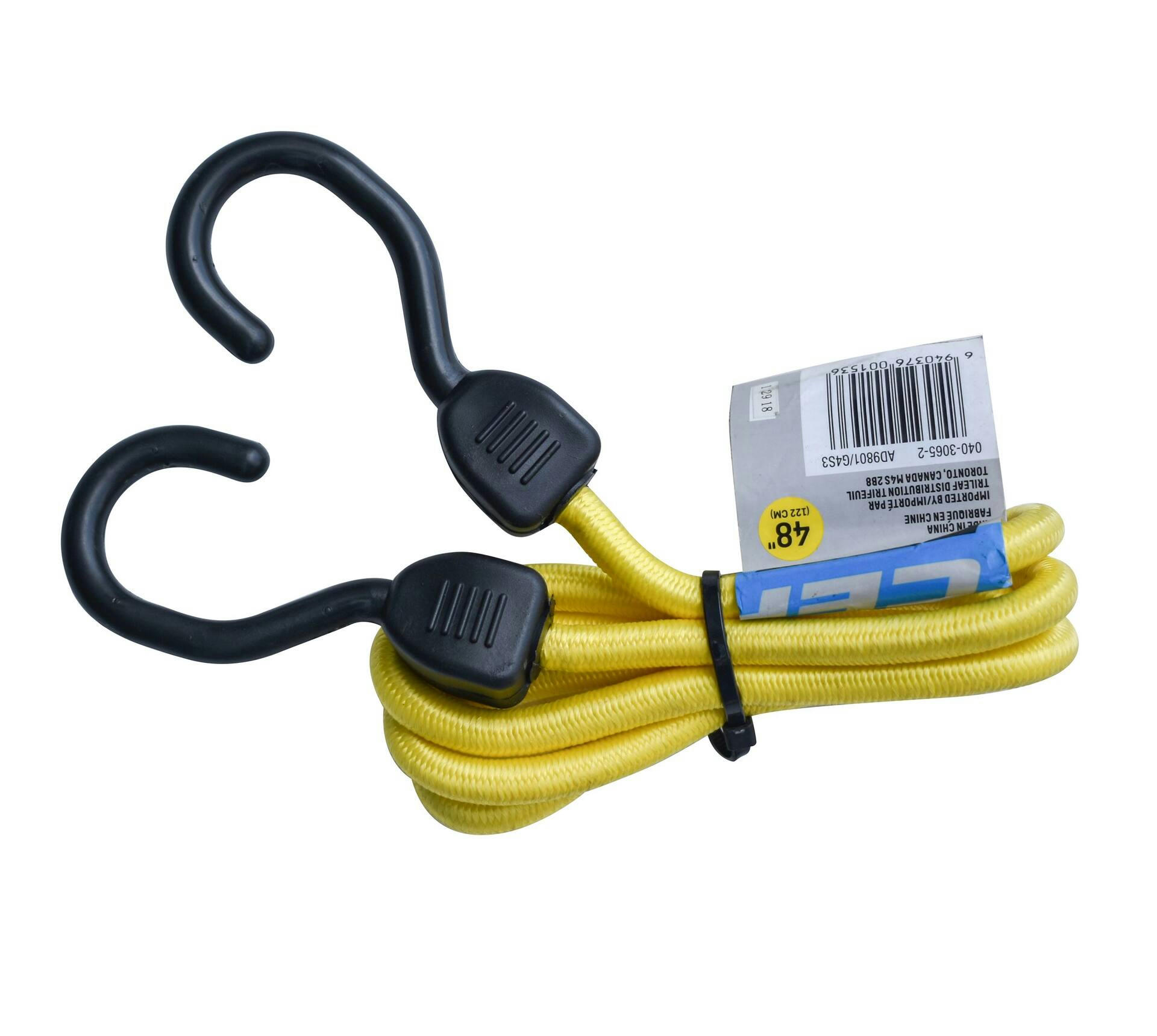 Certified Heavy-Duty Hi-Vis Bungee Cord, 48-in, 2-pk