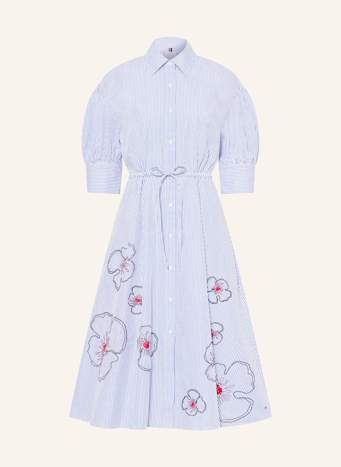 TOMMY HILFIGER Hemdblusenkleid mit 3/4-Arm