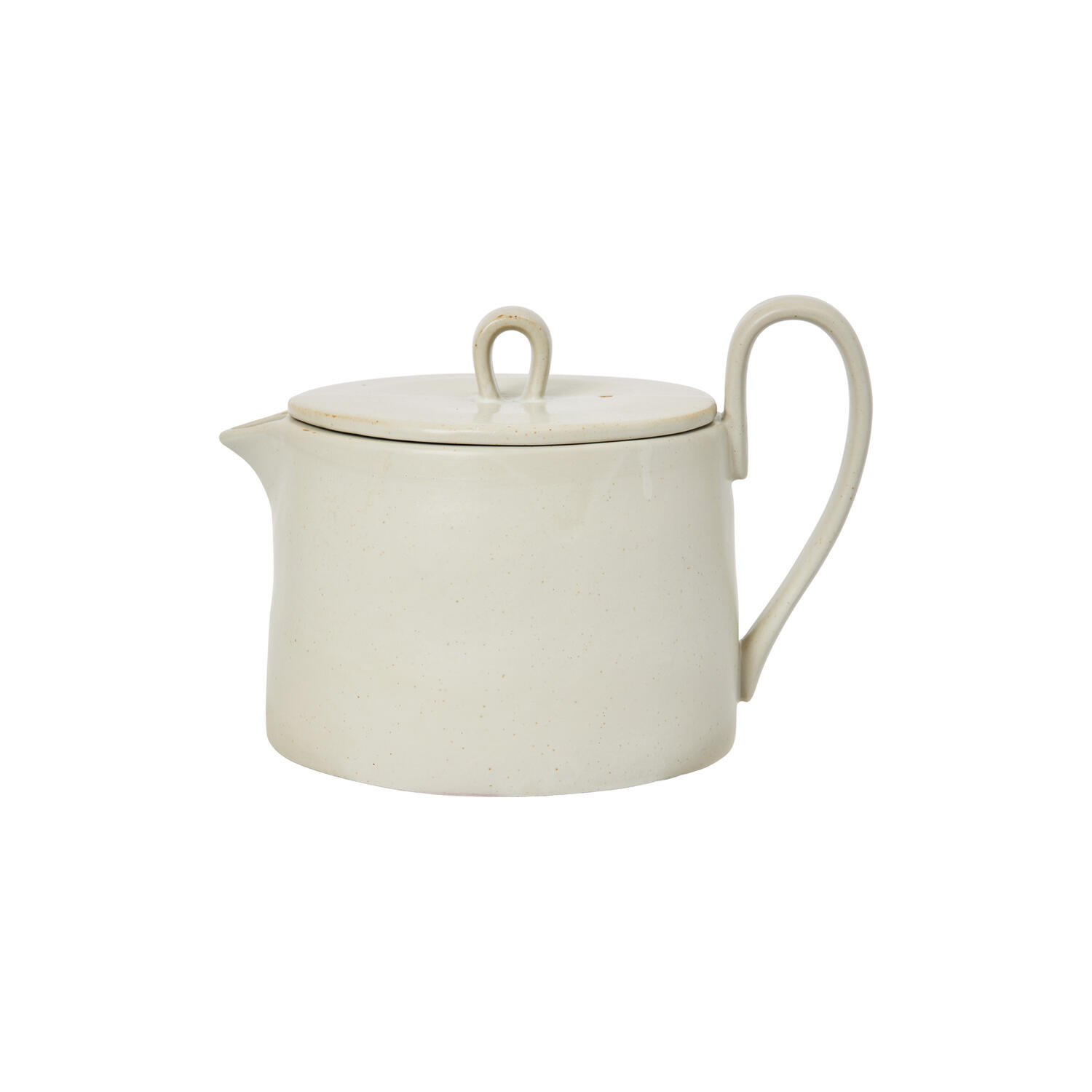 Flow&nbsp;Tea&nbsp;Pot, off-white speckle