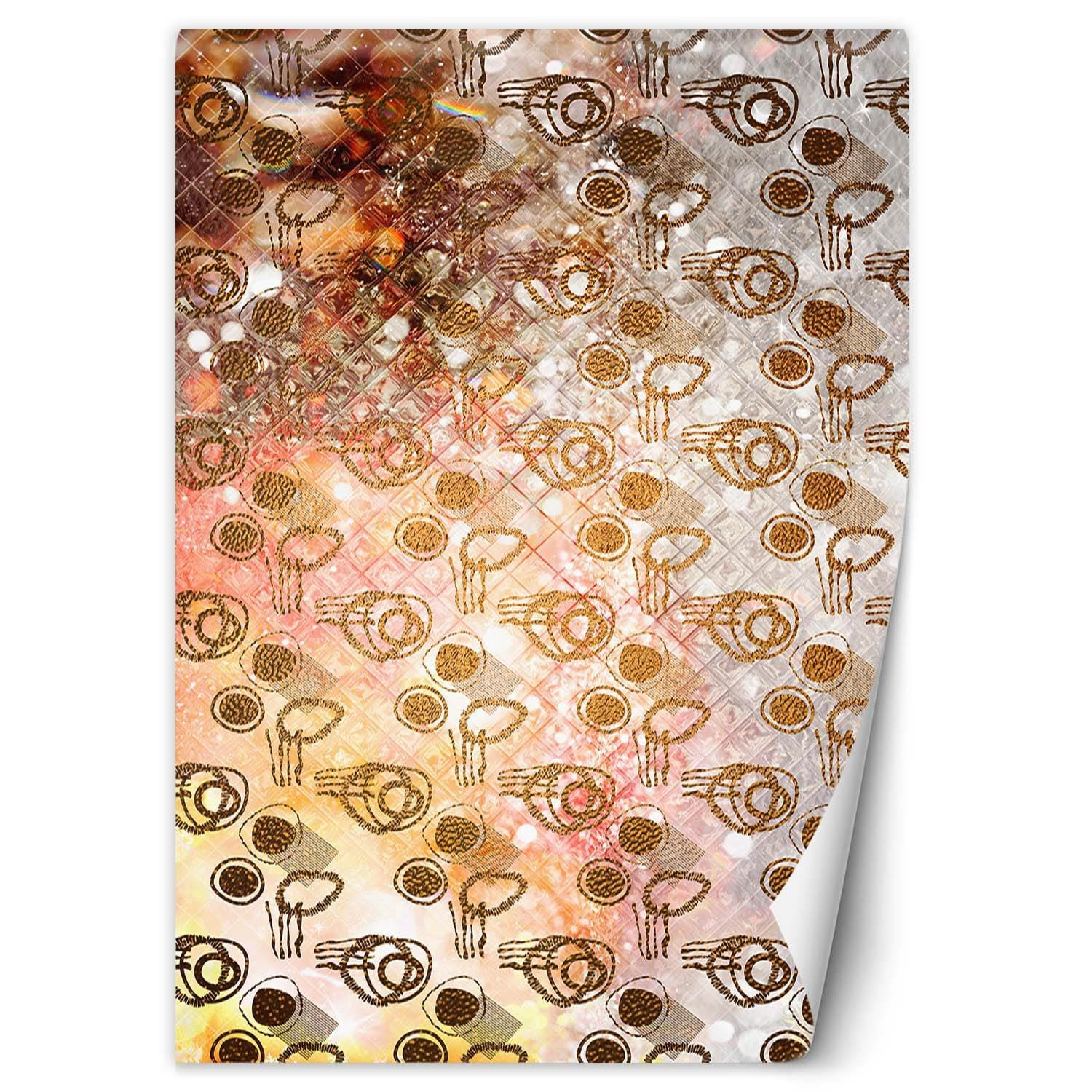 Feeby Fototapeta, Złote kształty abstrakcja 100x140