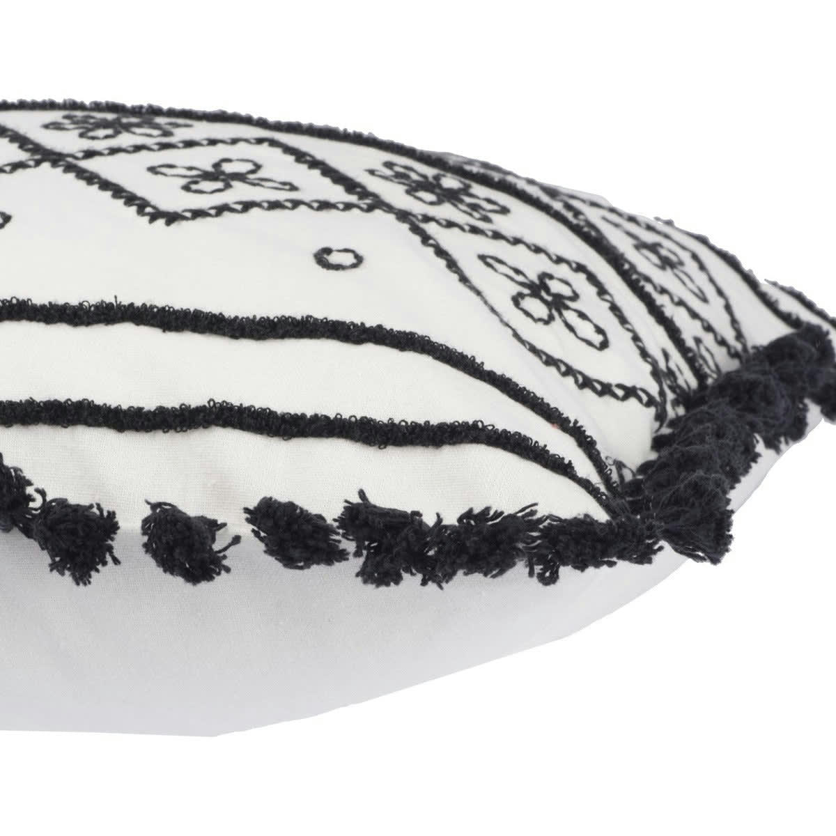 TANGER - Housse de coussin coton  50x50 noir