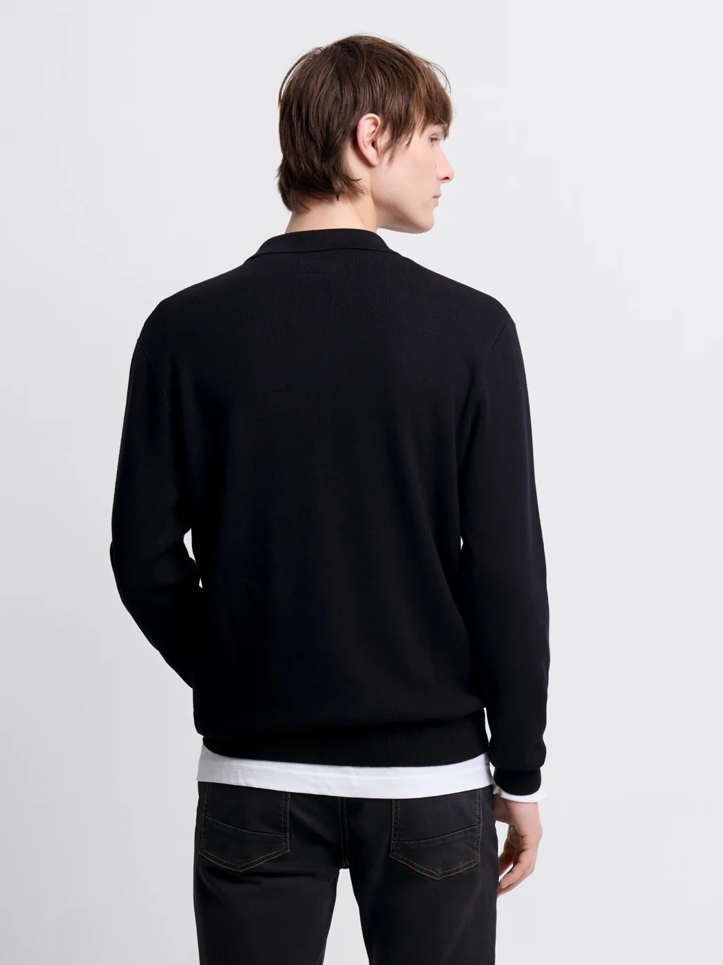 Pull col polo zippé en viscose certifiée