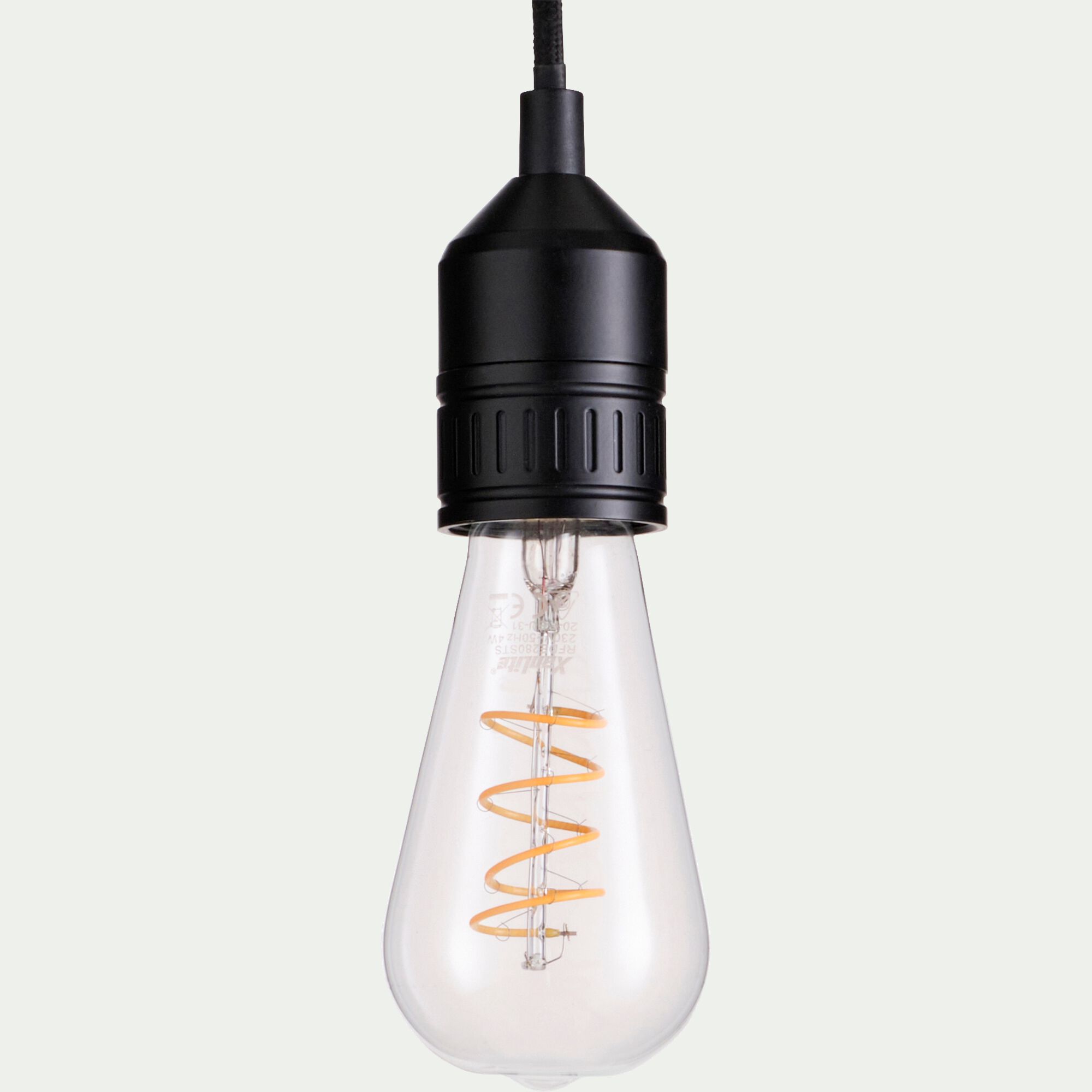 SPIRALE - Ampoule LED poire D6,4cm culot E27 - transparent