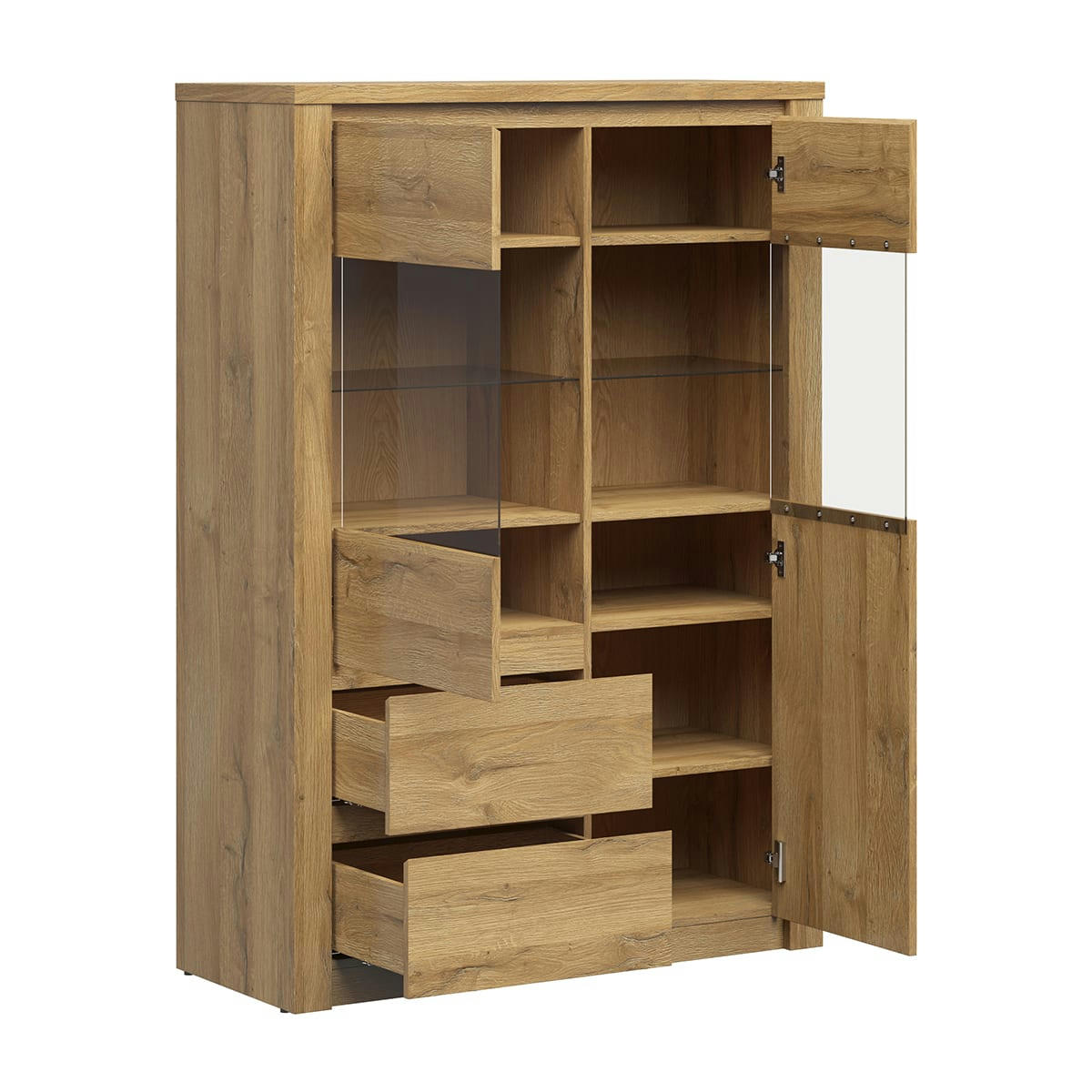 - Vaisselier 2 portes 2 tiroirs naturel