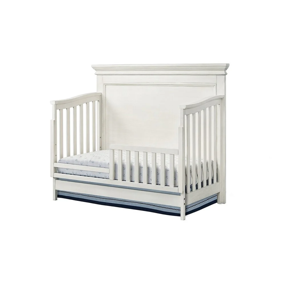 Riley Brushed White Convertible Toddler Rail