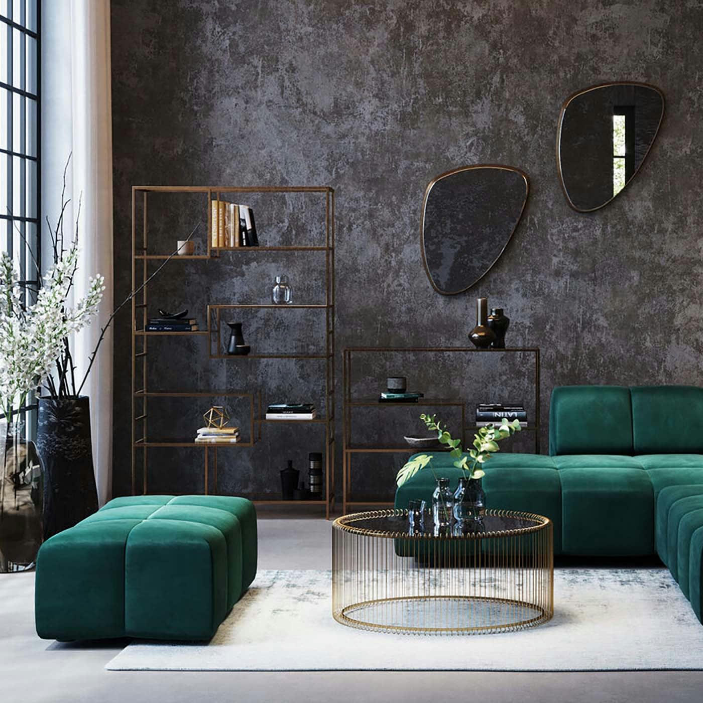 BELAMI - Pouf Belami vert foncé Kare Design