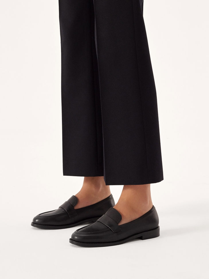 Black loafers in minimal style