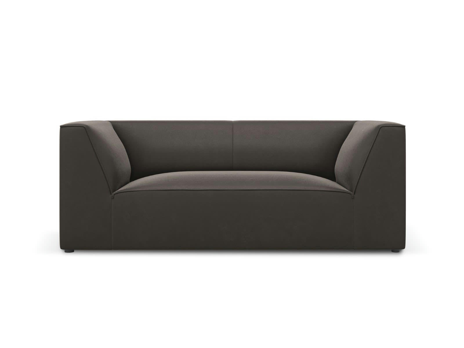 RUBY - Canapé 2 places en tissu velours gris foncé