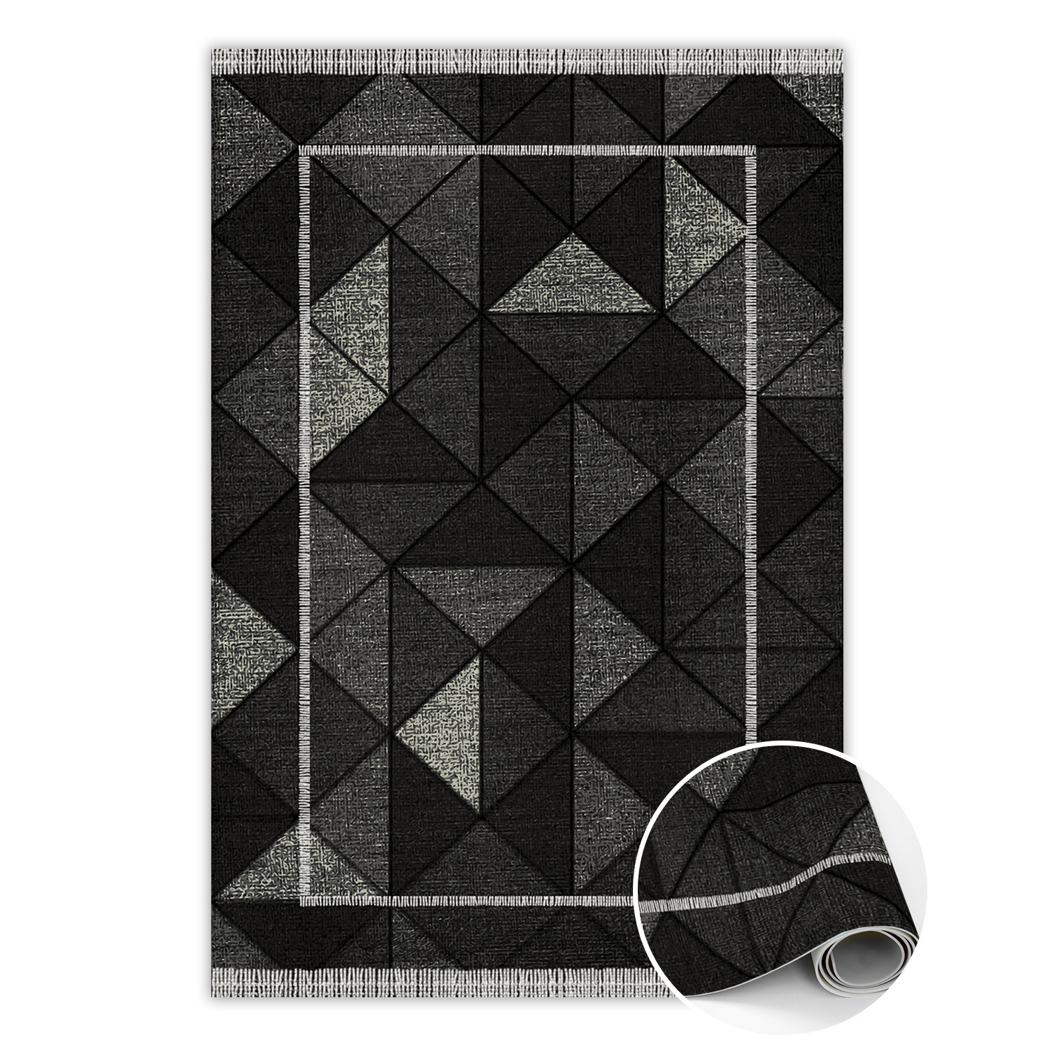 Dywan winylowy do wnętrz Trójkąty efekt 3D 60 x 90 cm