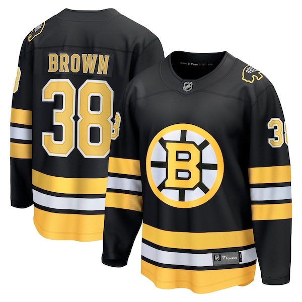 Patrick Brown Boston Bruins  Home Breakaway Player Jersey - Black