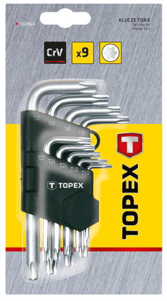Klucze Torx T10-T50, zestaw 9 szt. TOPEX 35D960