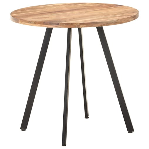 NNEVL Dining Table 80 cm Solid Acacia Wood