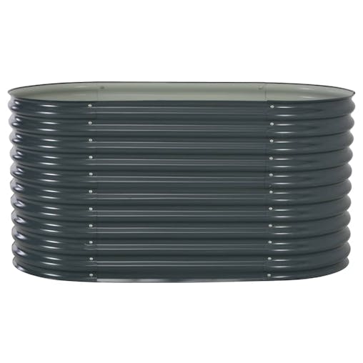 NNEVL Garden Raised Bed 160x80x81 cm Galvanised Steel Grey