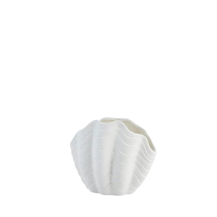 - Vase en céramique blanc H15