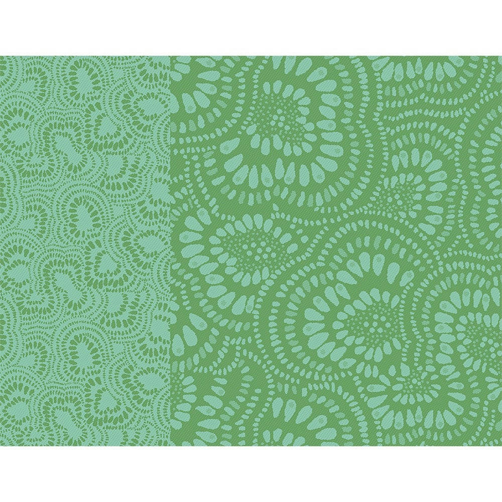 DESIGN VERT - Set antitache déperlant pur coton vert 35x45