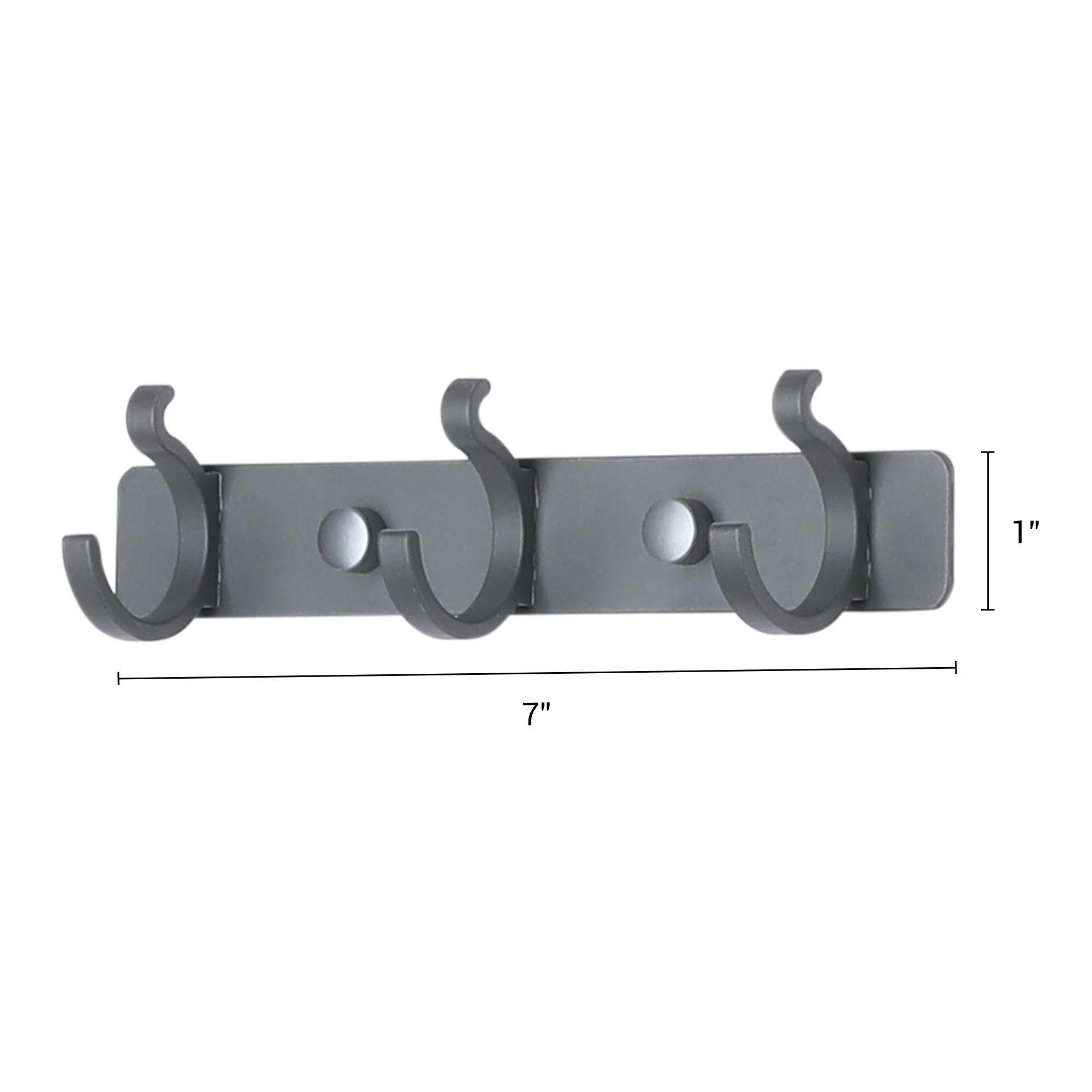 1 Pack Coat Rack Wall Mount, Hat Rack, Wall Hooks with 3 Hooks - 7*1in