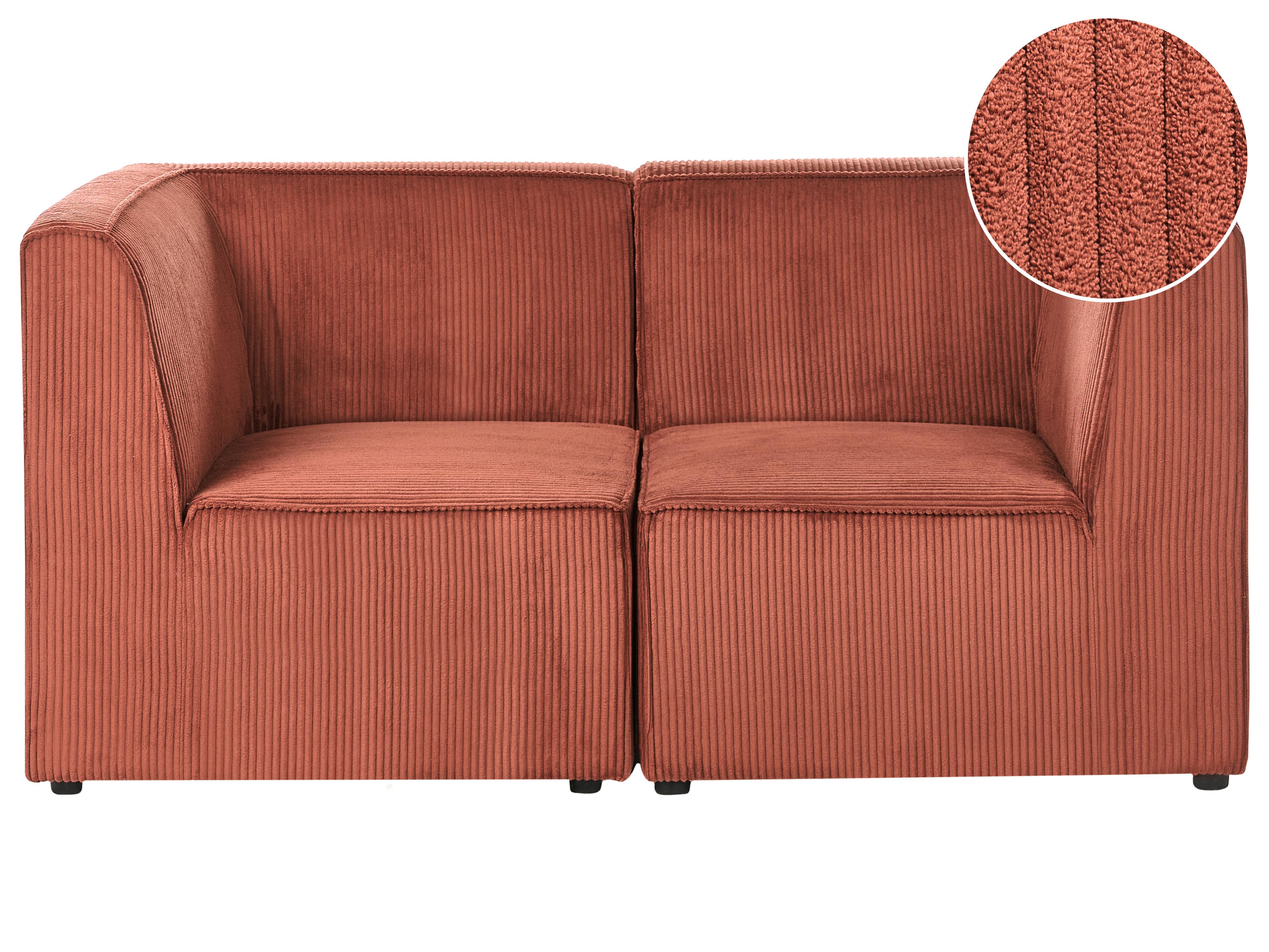 Ottoman LEMVIG Corduroy Golden Brown