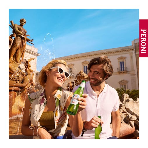 Peroni Nastro Azzurro 5%, Crisp & Refreshing Beer, Delicately Balanced Lager, 5% ABV, 330mL (Case of 24 Bottles)