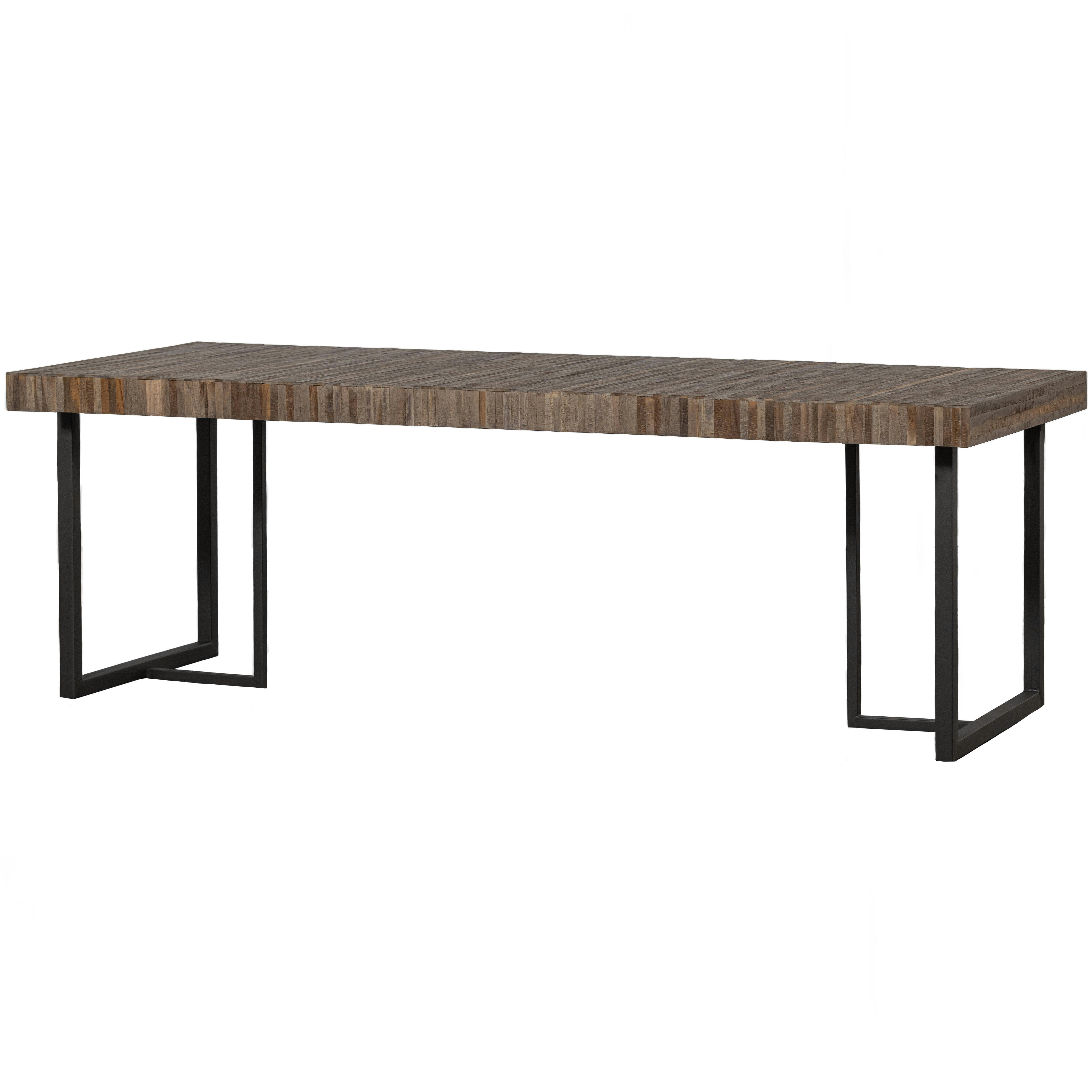 MAXIME - Table à manger en teck recyclé 6 personnes, 200x90 cm