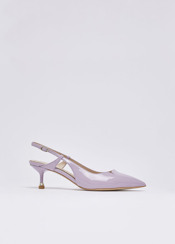 Slingback in vernice