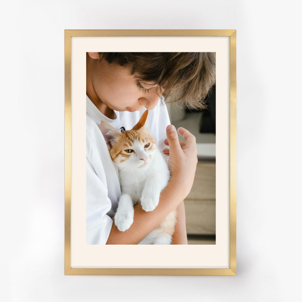 Złota ramka na zdjęcia 21x29,7 cm A4 rama prostokątna FRAMAI®