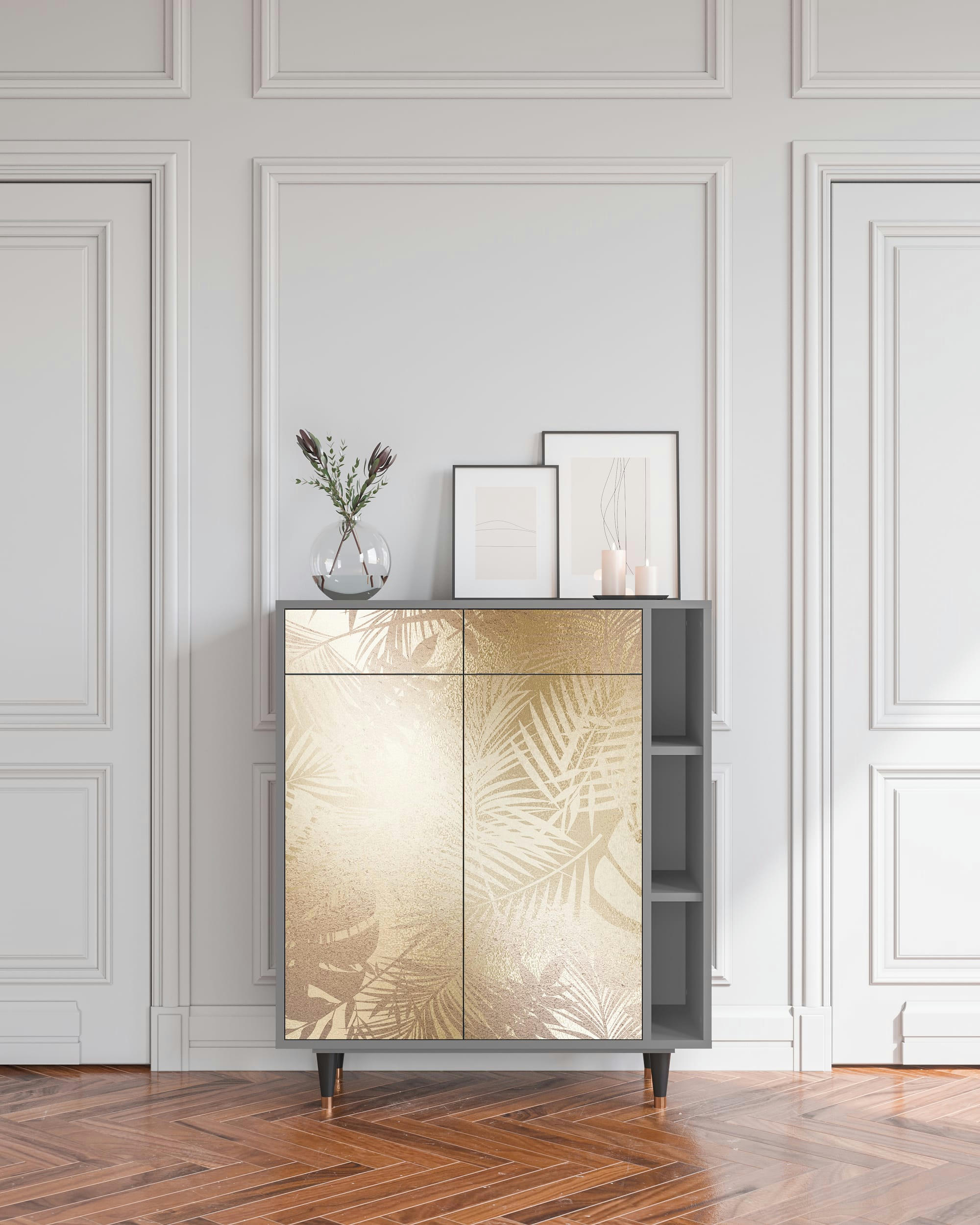 PLANT OF THE DESSERT - Buffet  sable 2 tiroirs et 2 portes L 94 cm