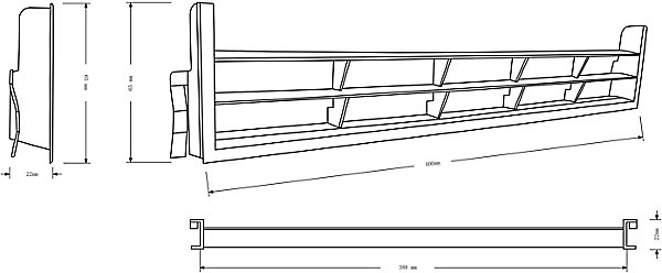 Grille de ventilation plinthe GoodHome Cicely 40 cm